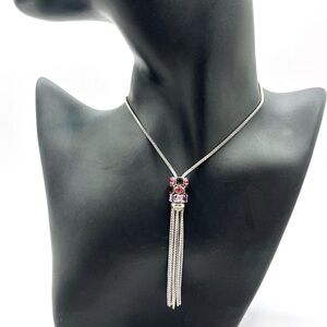 Swarovski Cham Crystal Necklace 925 Sterling Silver